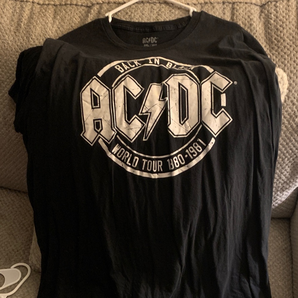AC/DC Black and White Short Sleeve Tee